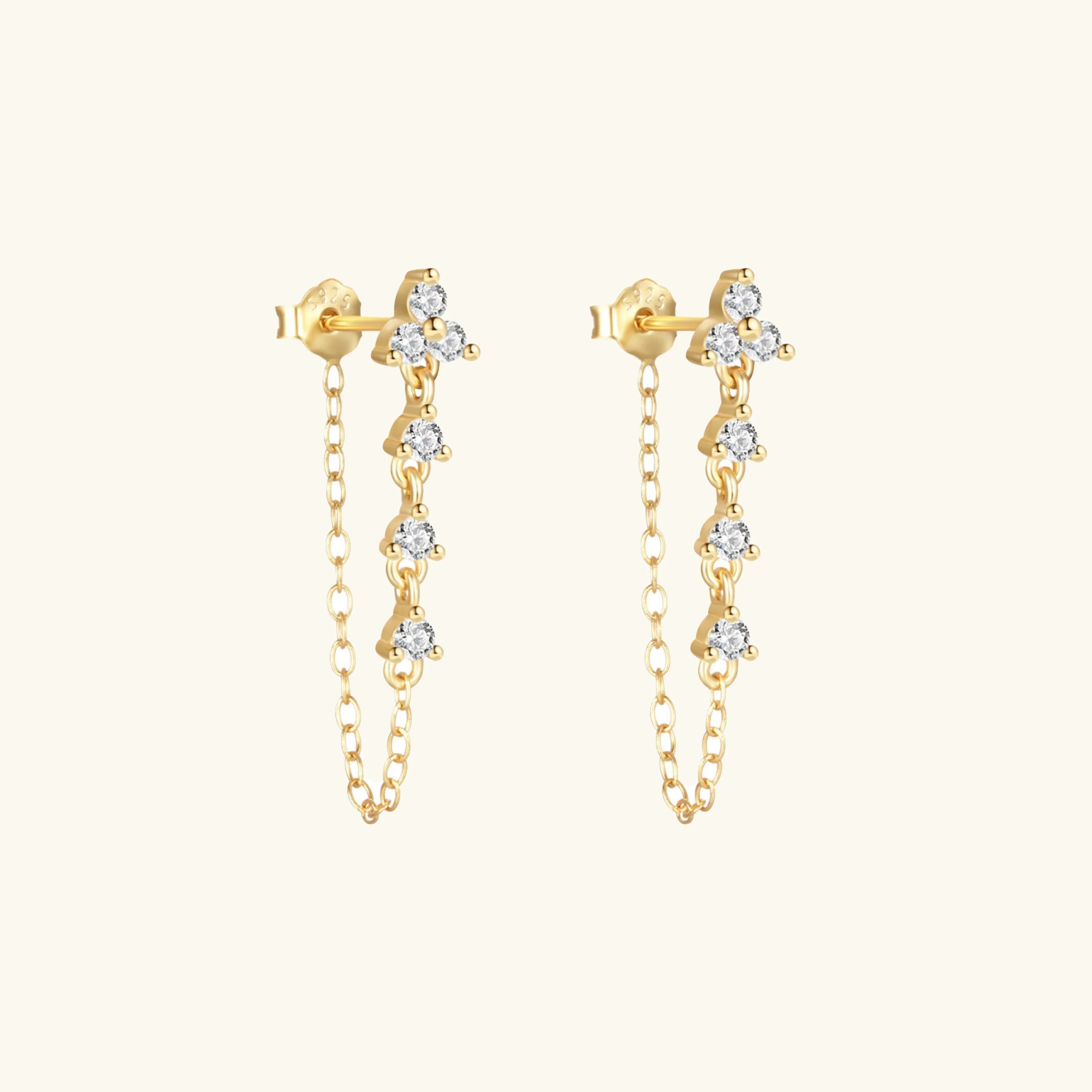 [Topon]Daniella Diamond Chain Stud