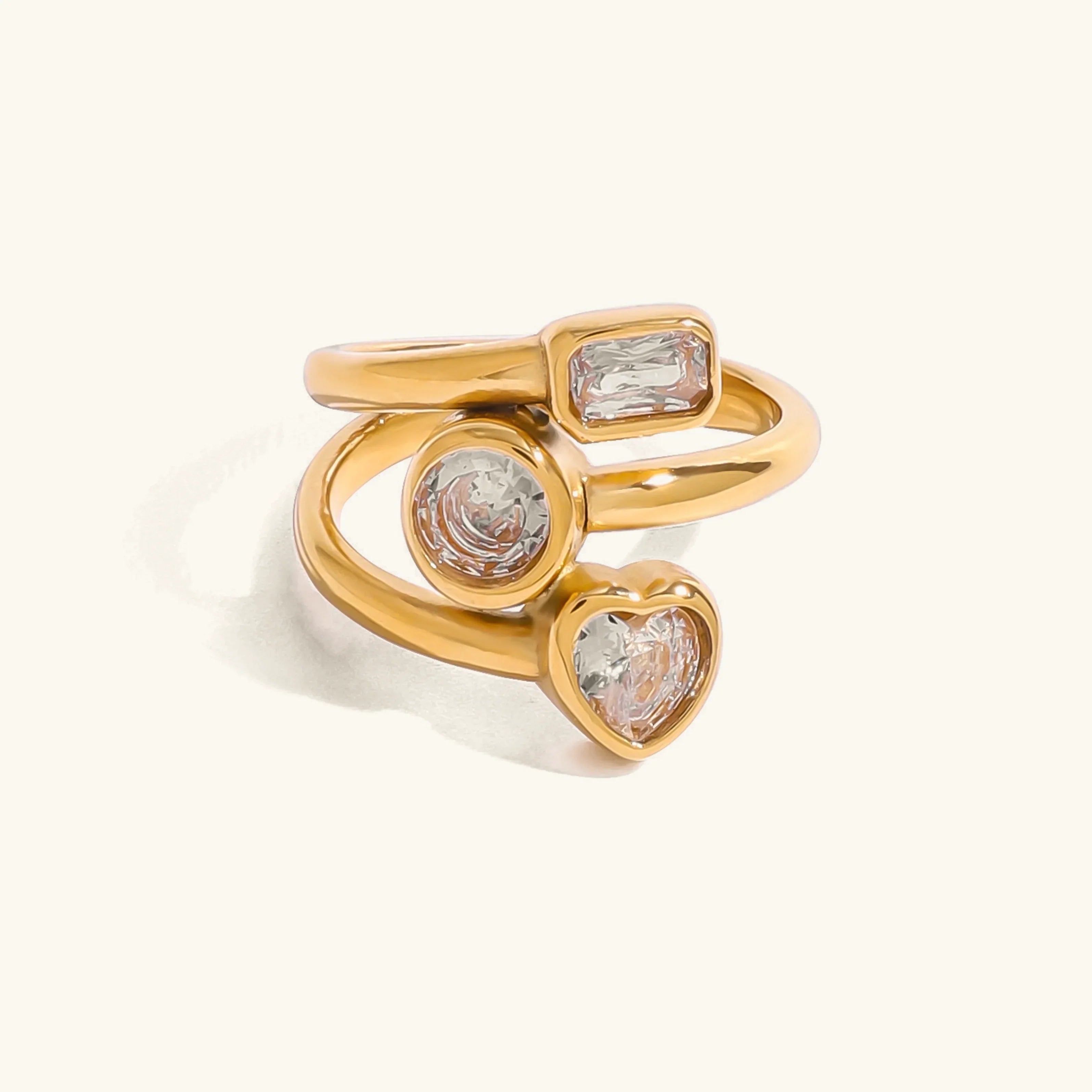 [Topon]Amelina Layered Diamond Ring