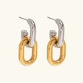 [Topon]Taylor Two Tone Double Hoops