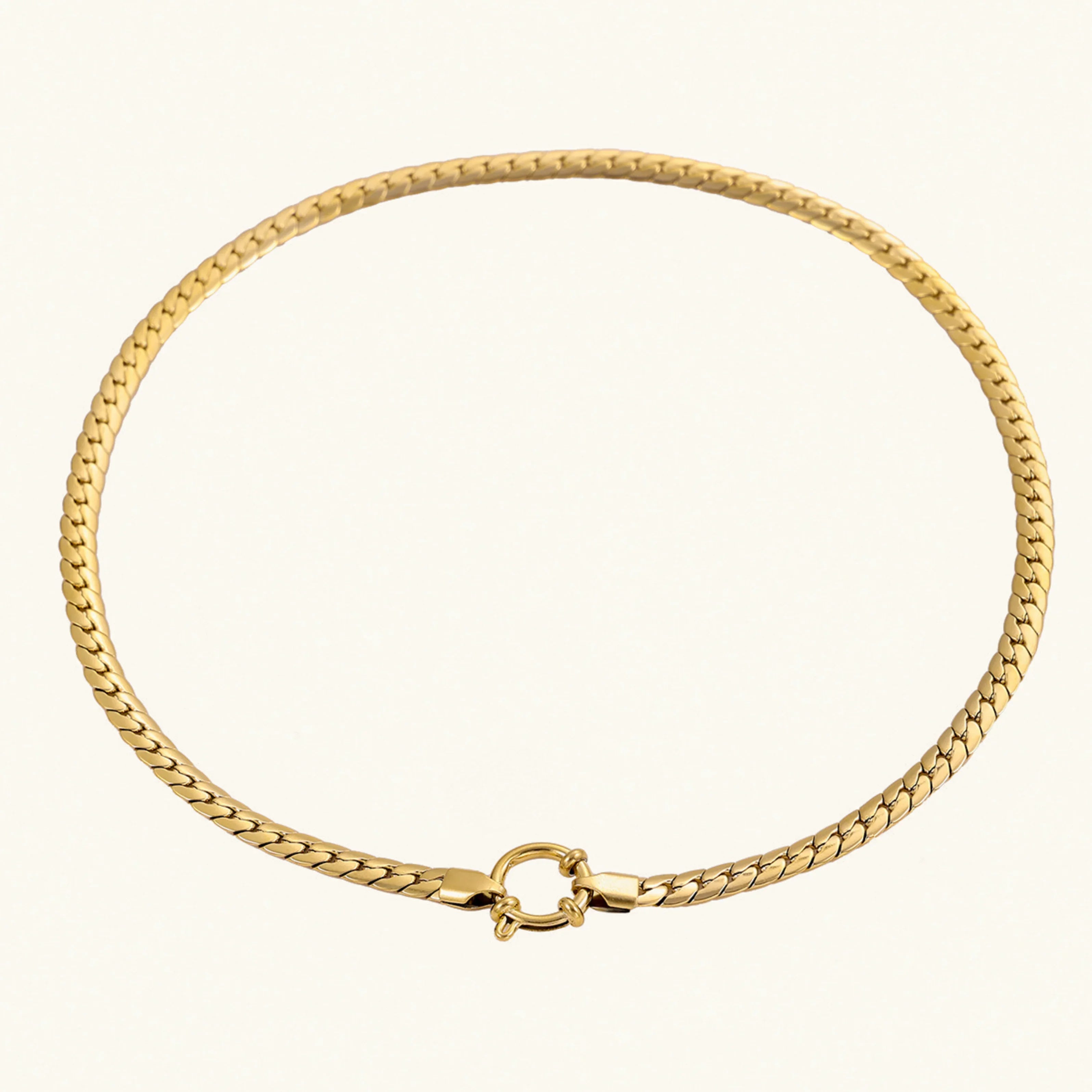 [Topon]Gardenia Gold Herringbone Pendant