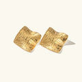 [Topon]Celestina Creased Gold Sheet Earrings