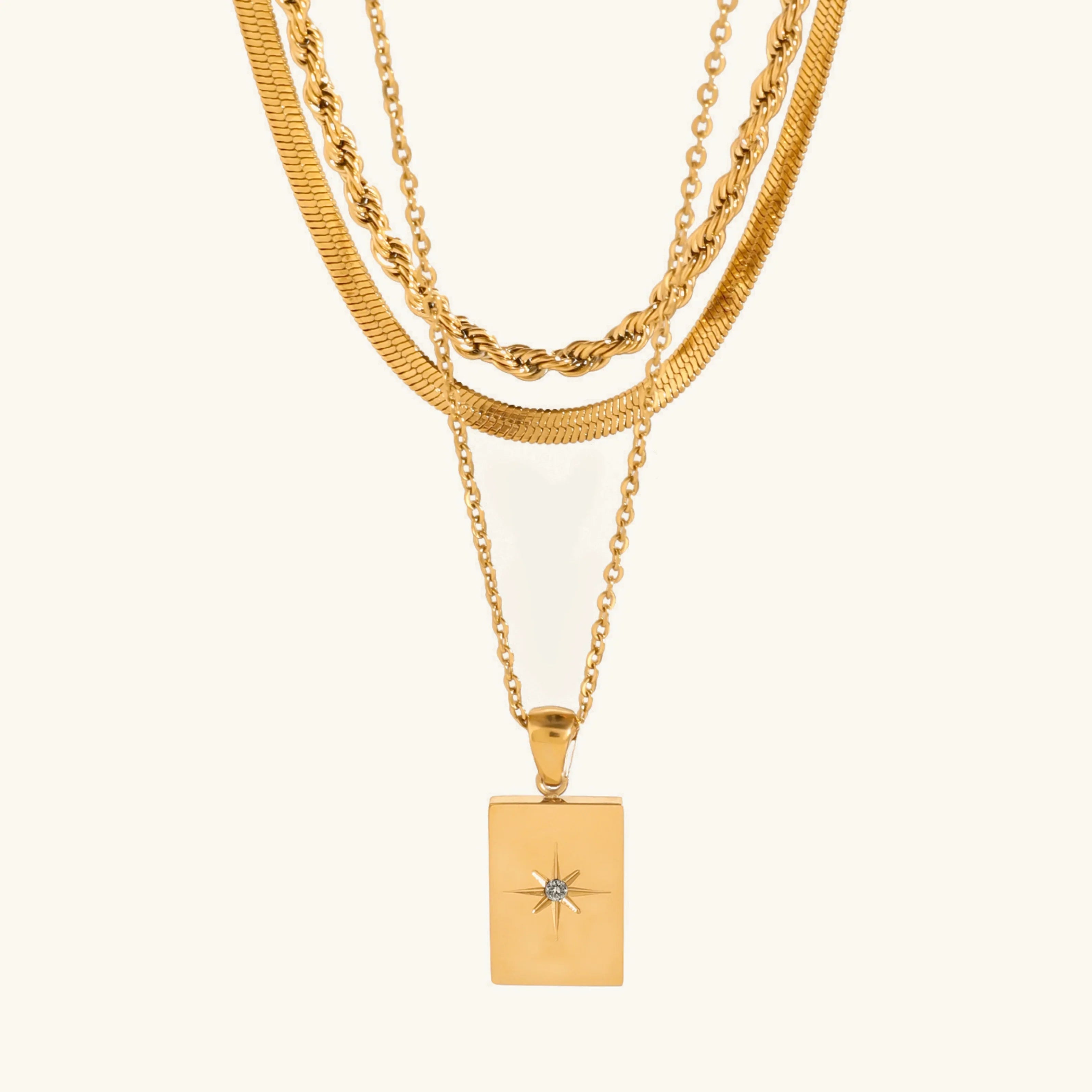 [Topon]Raphaela Layered Gold Necklace