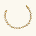 [Topon]Romani Heart Shaped Tennis Bracelet