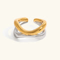 [Topon]Deanna Gold Intertwined Ring