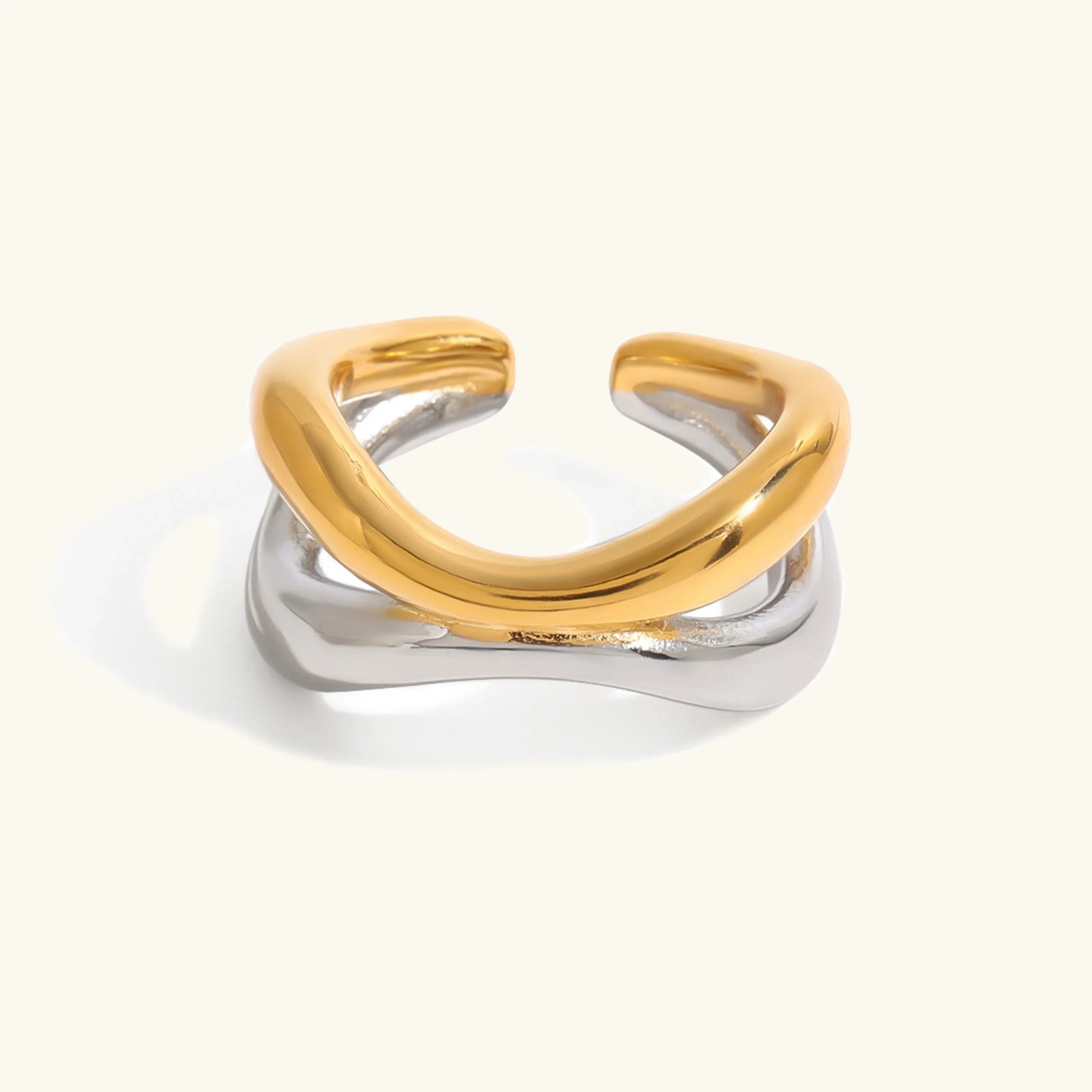 [Topon]Deanna Gold Intertwined Ring