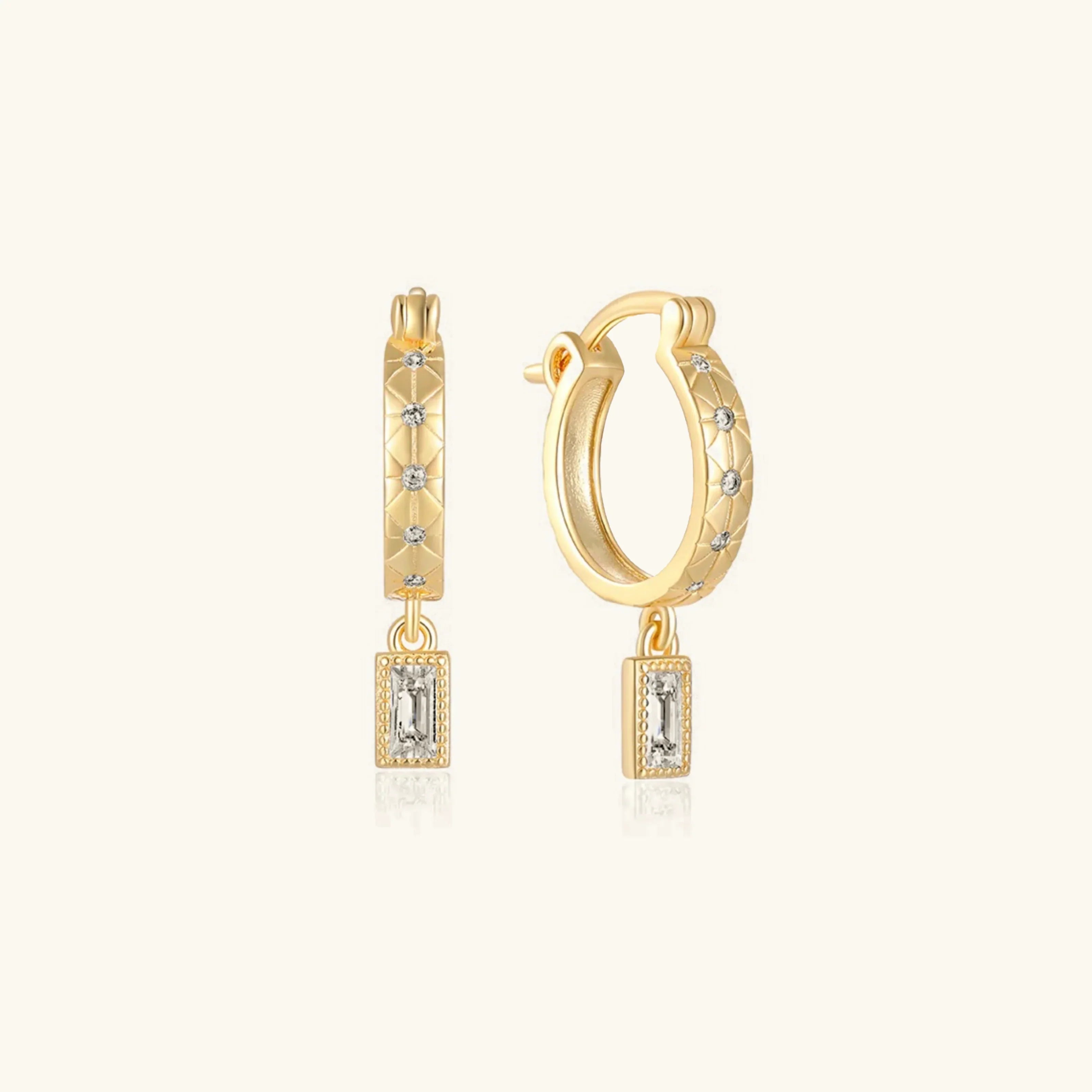 [Topon]Cassidy Diamond Hoops