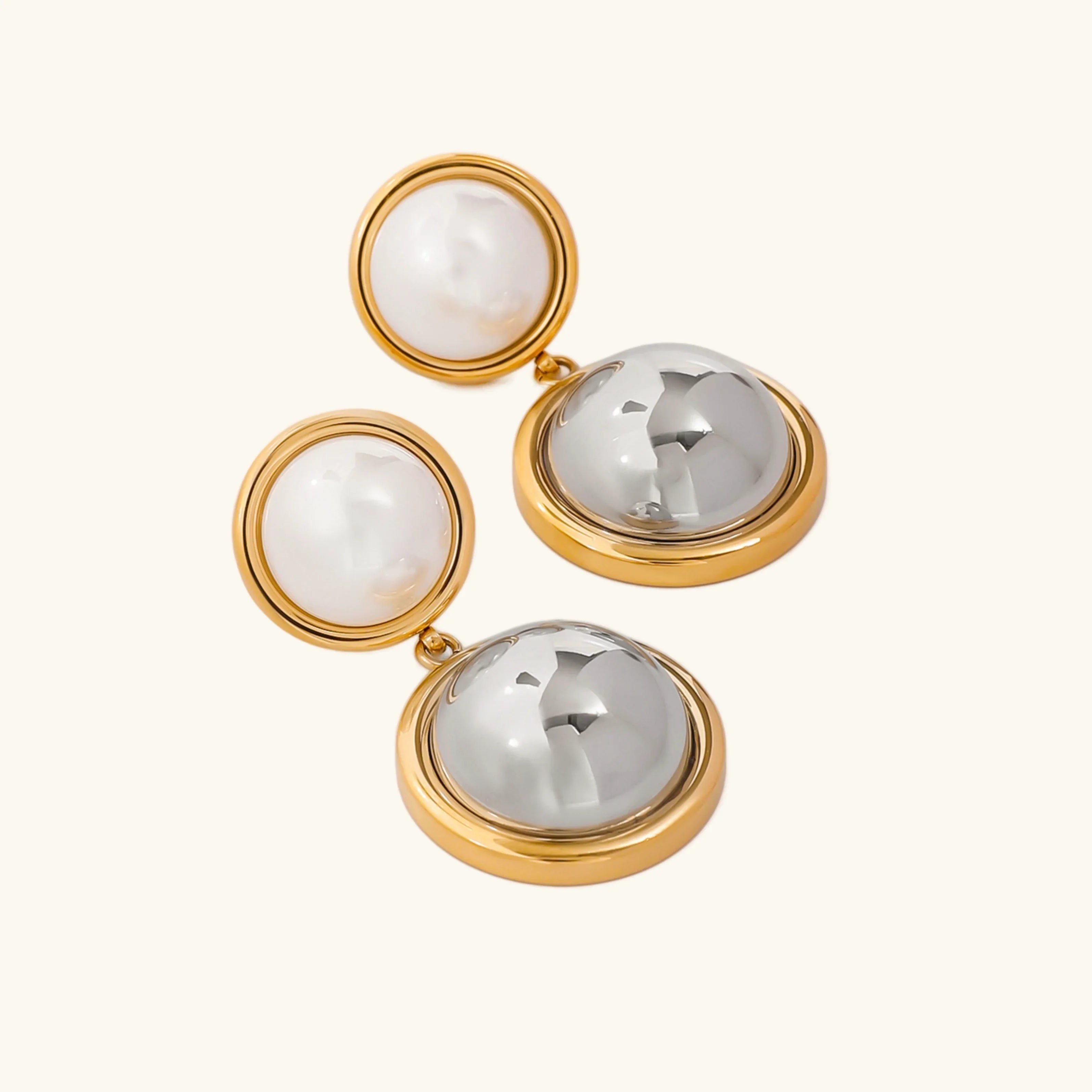 [Topon]Avery Pearl Dome Earrings