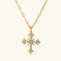 [Topon]Divina Crystal Cross Necklace