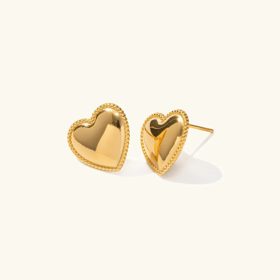 [Topon]Ruth Heart Gold Earrings