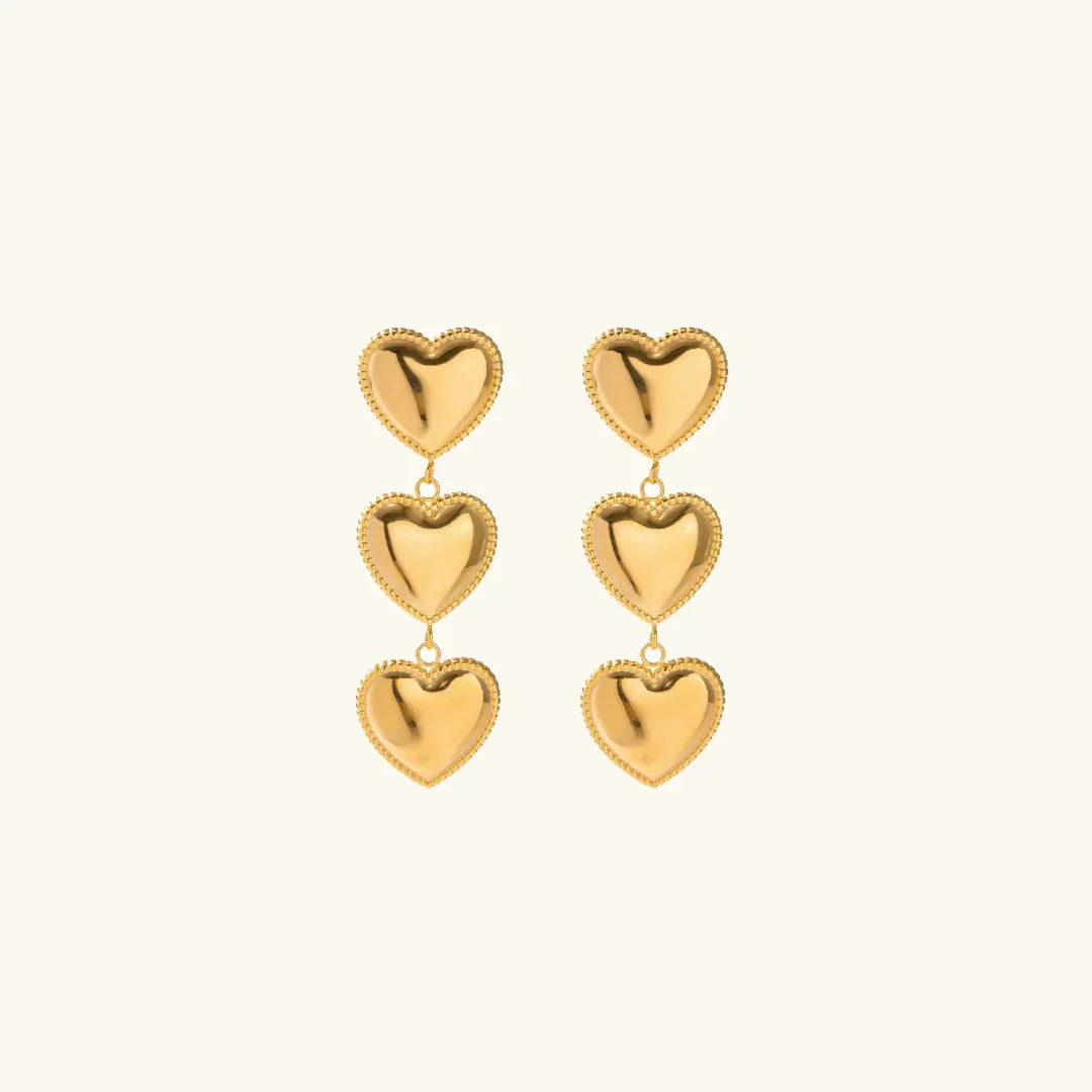 [Topon]Aimee Gold Heart Earrings