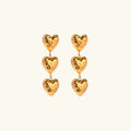 [Topon]Heather Heart Gold Earrings