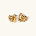[Topon]Holly Heart Gold Earrings