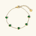 [Topon]Francia Green Heart Bracelet