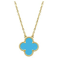 [Topon]CLOVER 15MM VINTAGE TURQUOISE NECKLACE