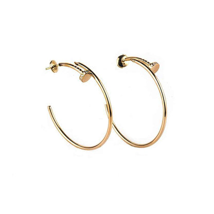 [BIJOUX]JUSTE EARRINGS GOLD DIAMONDS 1.8MM