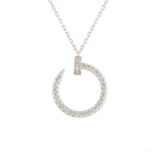 [BIJOUX]JUSTE NECKLACE SILVER DIAMONDS