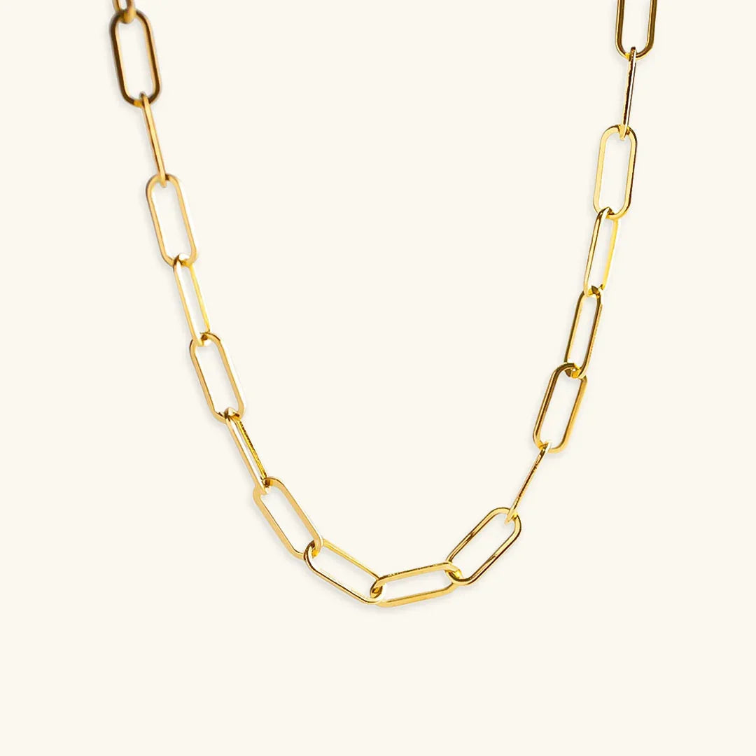 [Topon]Ria Gold Paperclip Chain Necklace