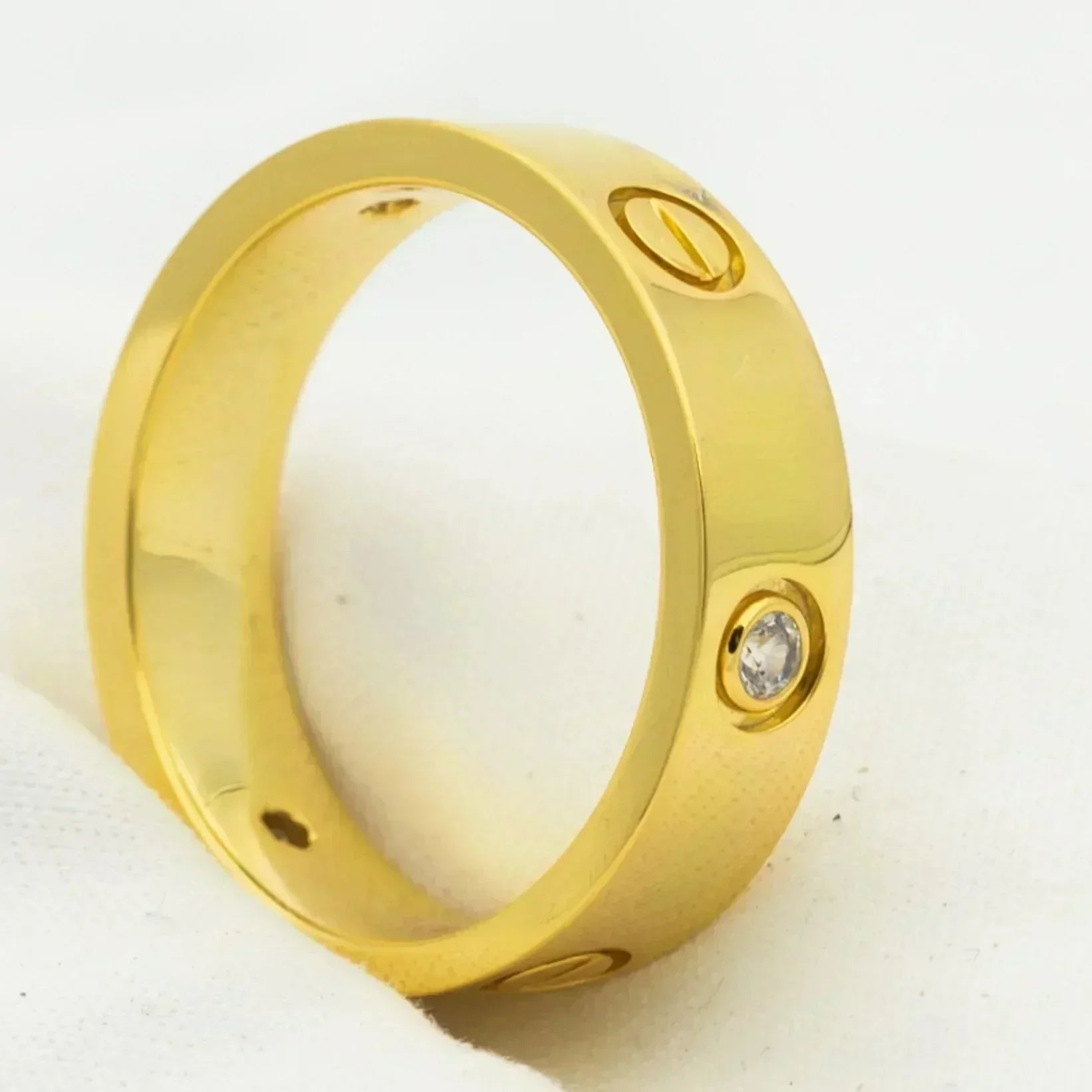 [BIJOUX]BAGUE LOVE 5.5MM 3 DIAMANTS OR