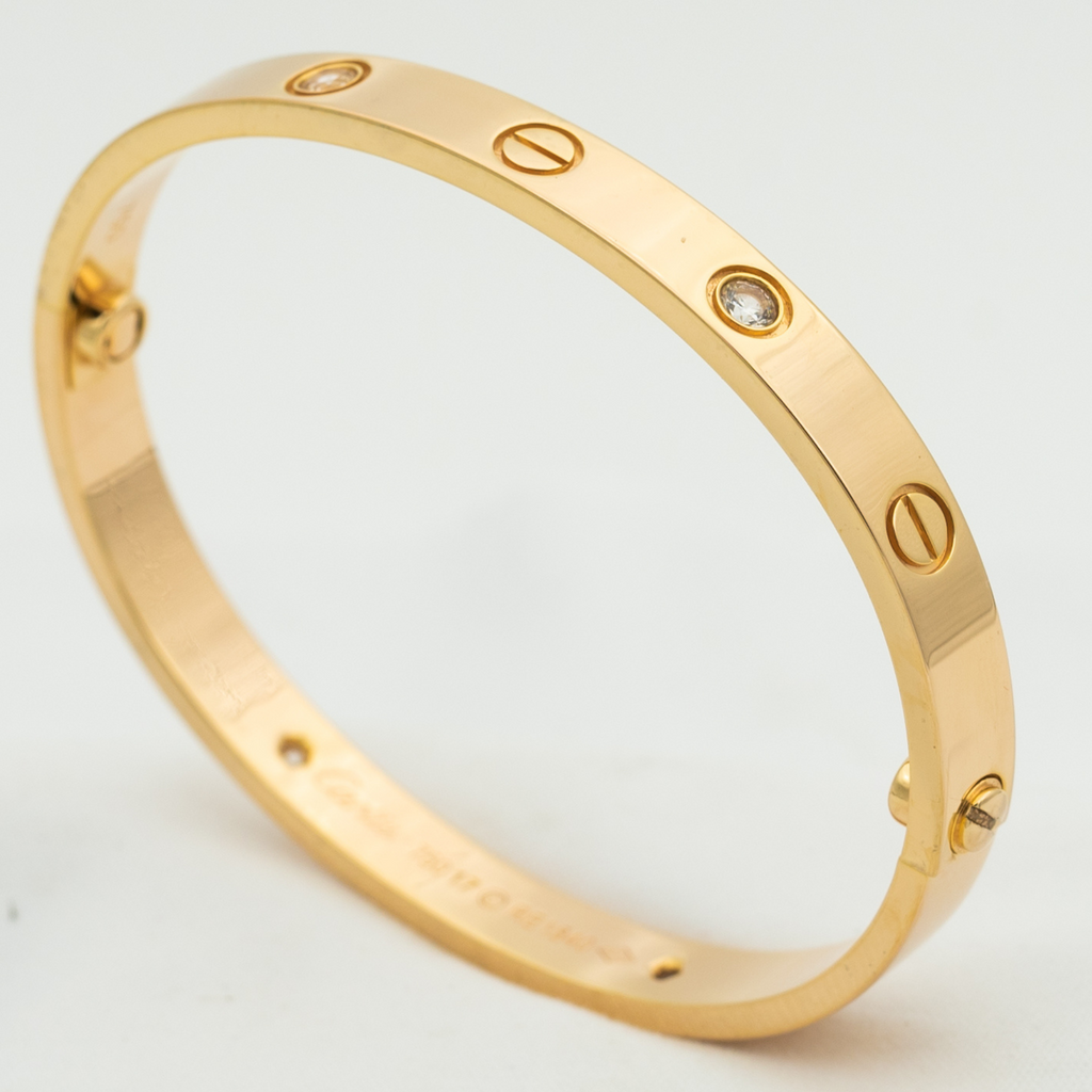 [BIJOUX]BRACELET AMOUR 6.1MM 4 DIAMANTS