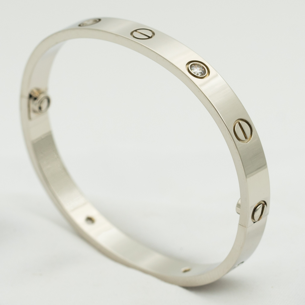 [BIJOUX]BRACELET AMOUR 6.1MM 4 DIAMANTS
