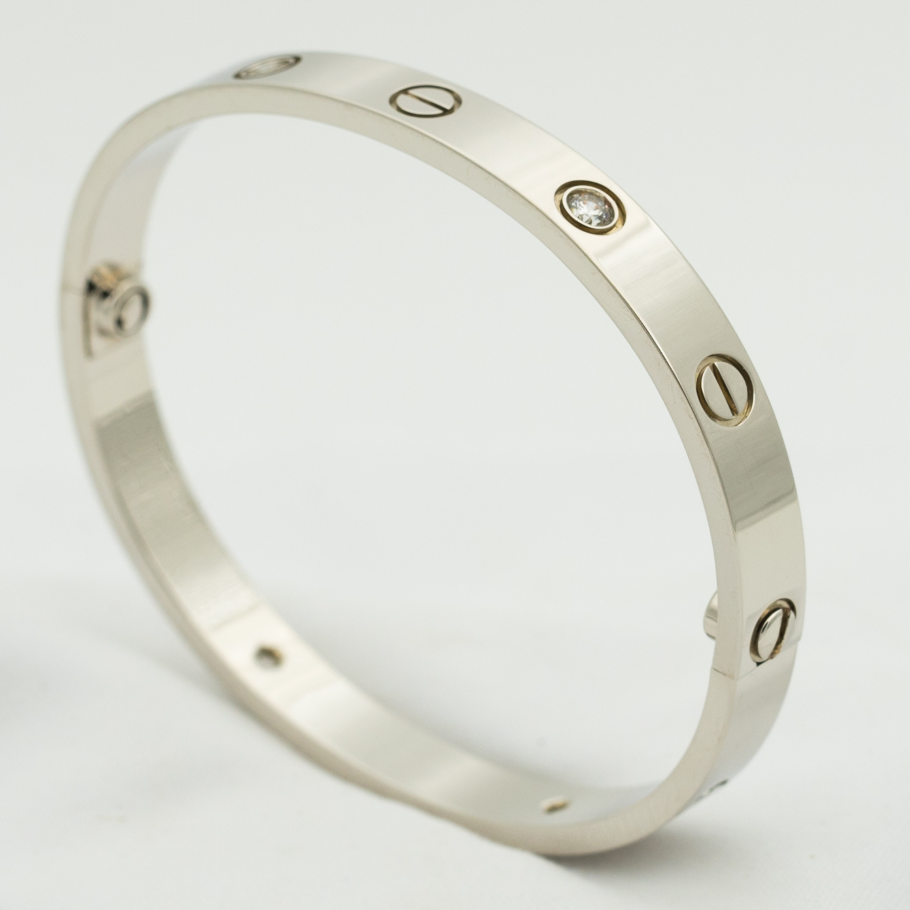 [BIJOUX]BRACELET AMOUR 6.1MM 4 DIAMANTS