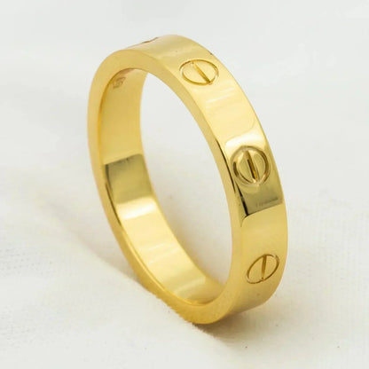 [BIJOUX]LOVE RING 4MM 1 DIAMOND GOLD