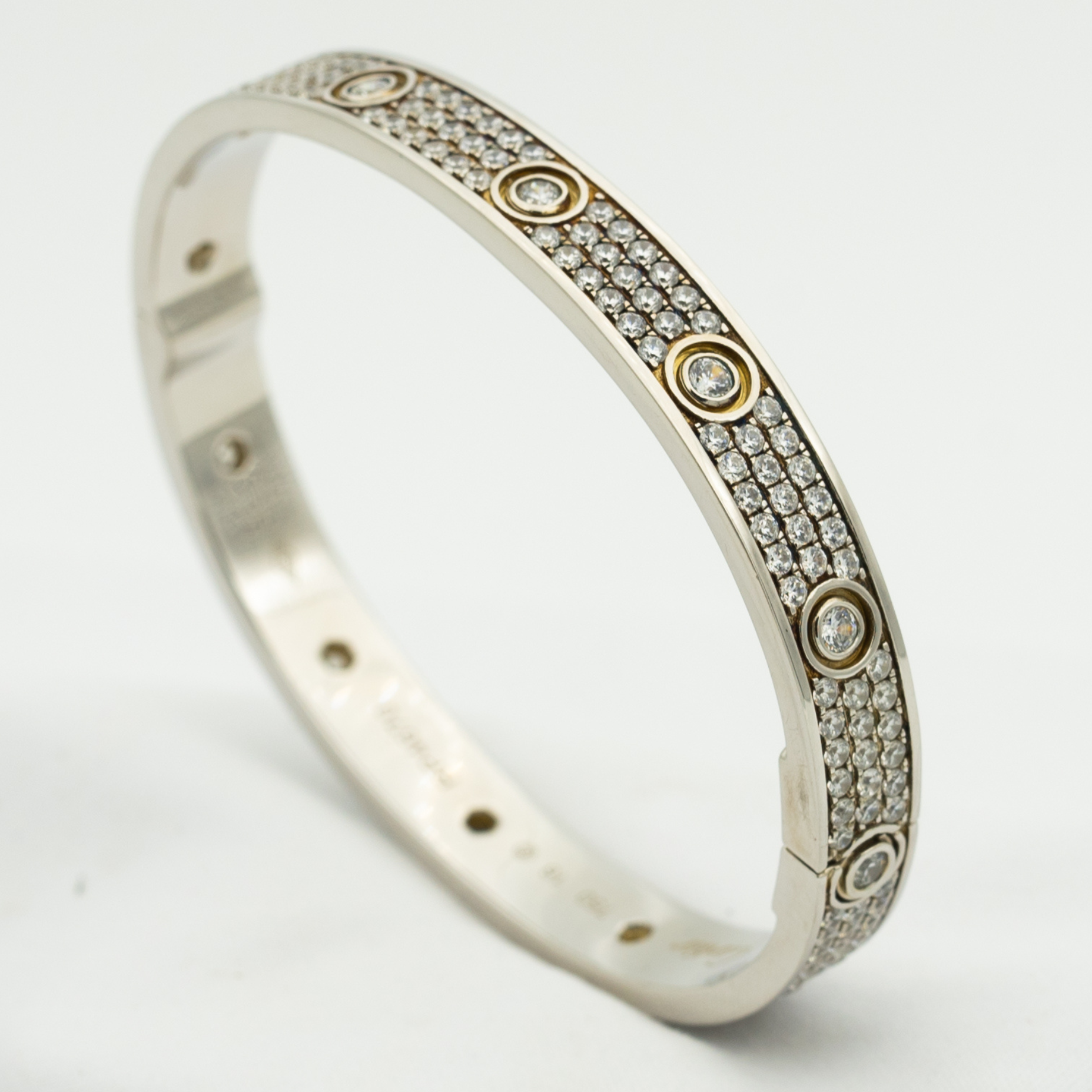 [BIJOUX]LOVE BRACELET 6.1MM DIAMOND-PAVED 10 BIG DIAMONDS