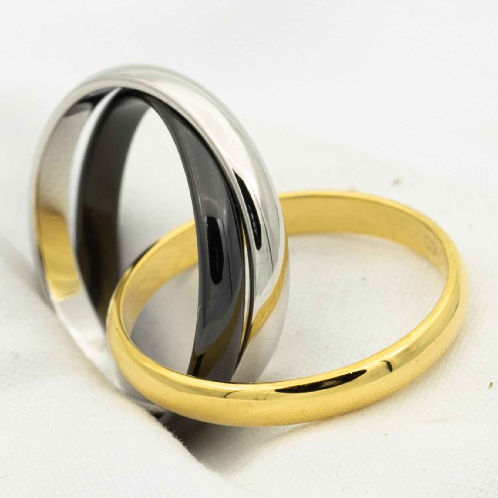 [Topon]TRINITY RING BLACK GOLD SILVER