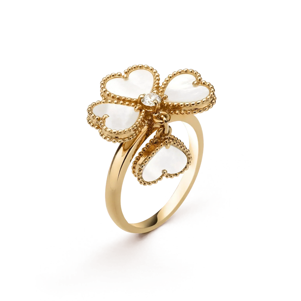 [BIJOUX]SWEET CLOVER WHITE MOP RING