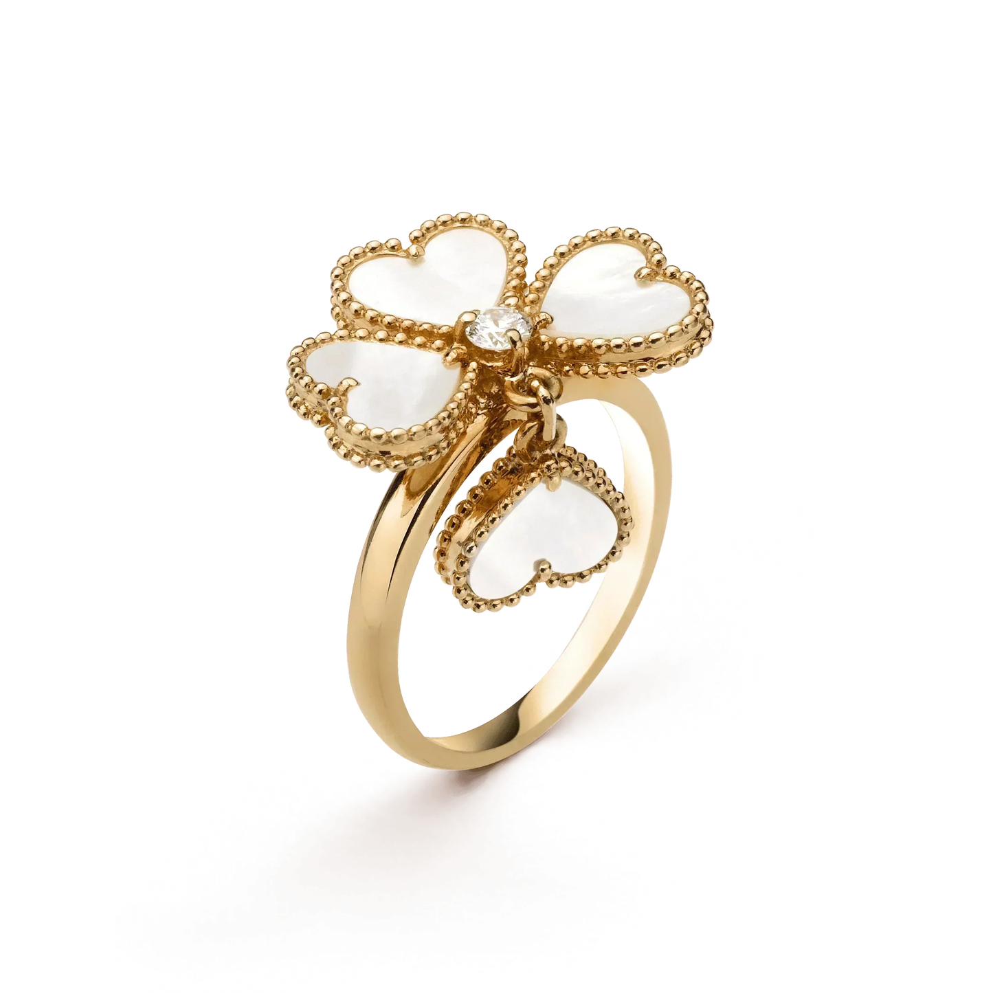 [BIJOUX]SWEET CLOVER WHITE MOP RING