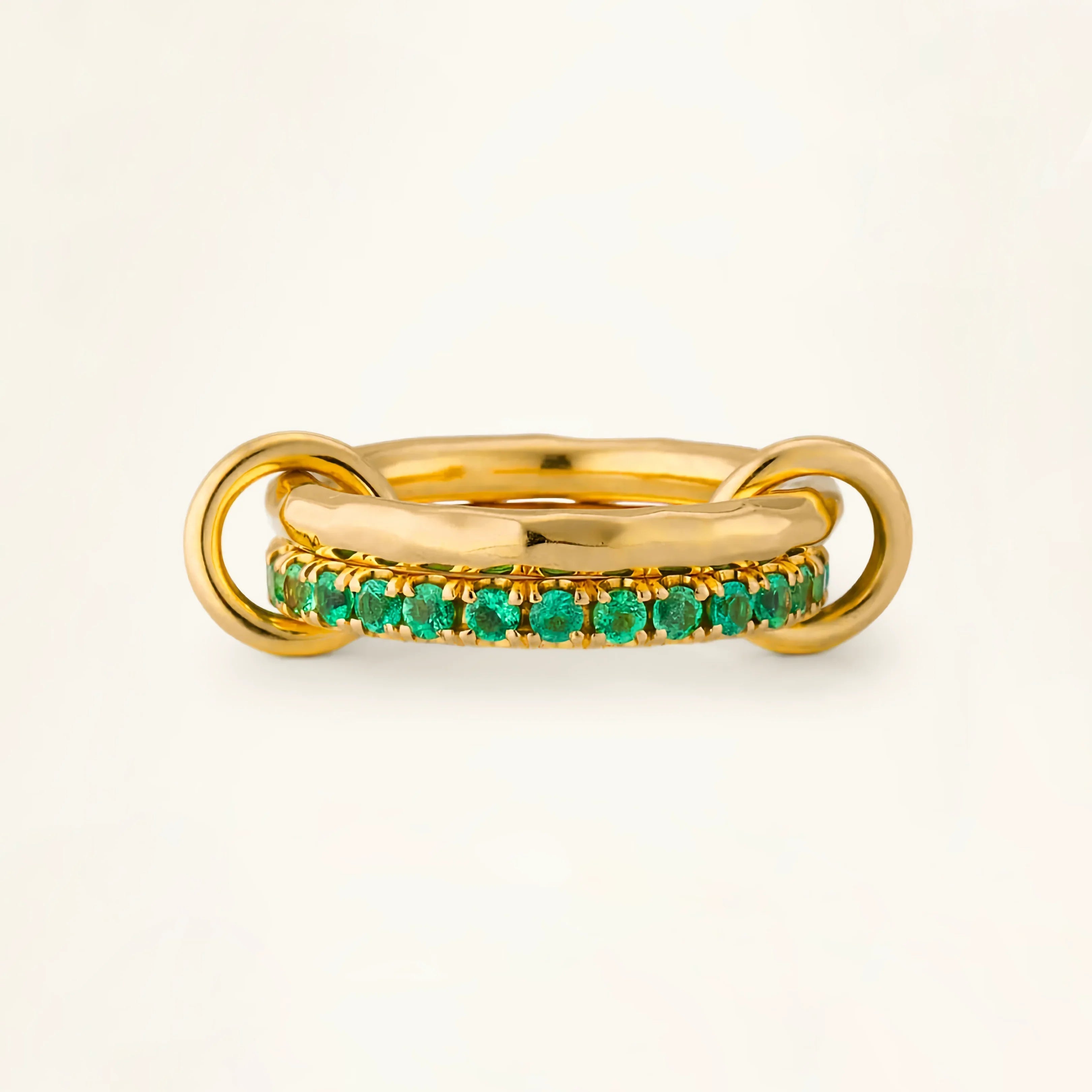 [Topon]Viridian Stacked Diamond Ring