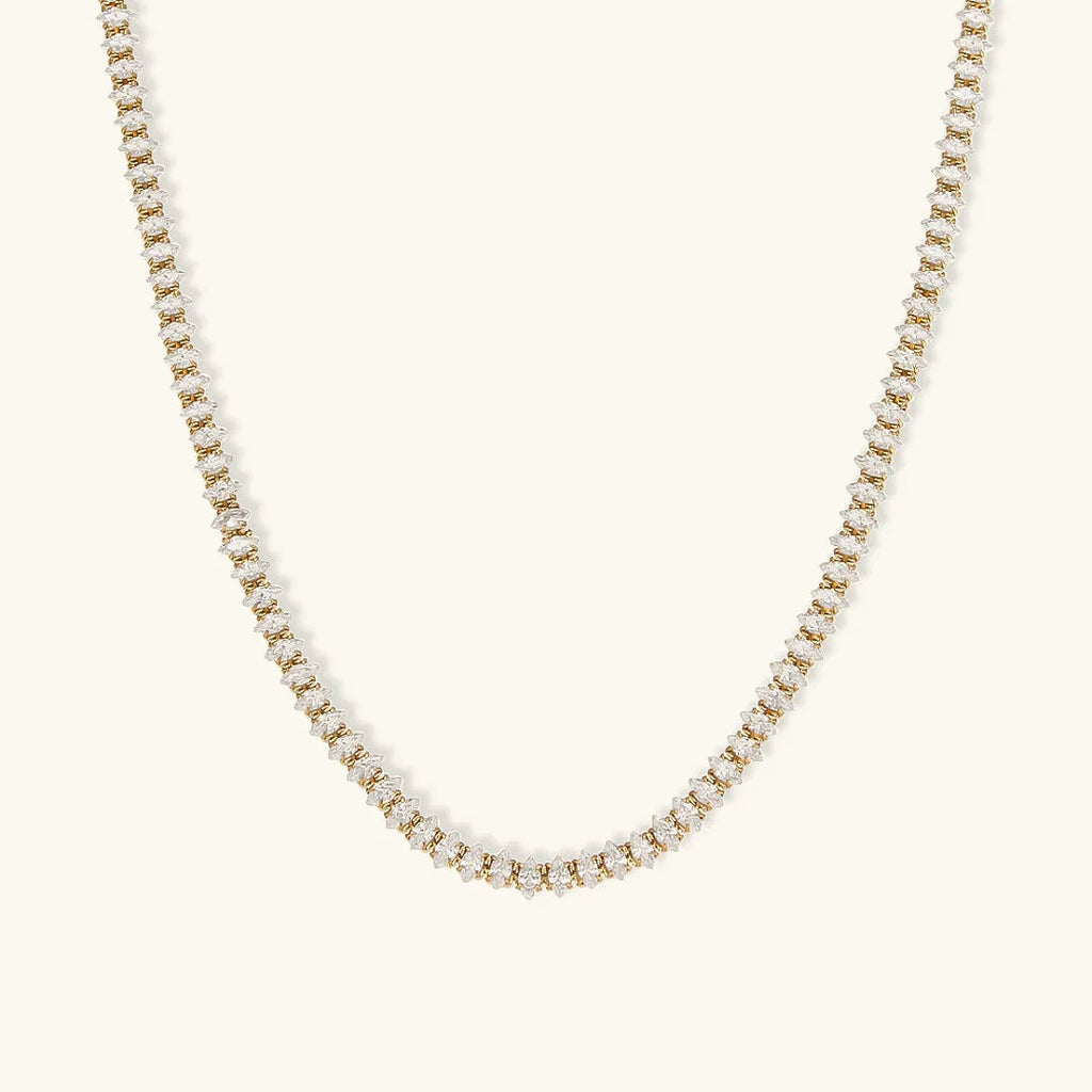 [Topon]Wisteria Diamond Tennis Necklace
