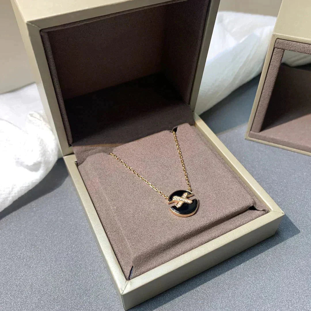 [BIJOUX]COLLIER JEUX DE DIAMANTS OR ROSE