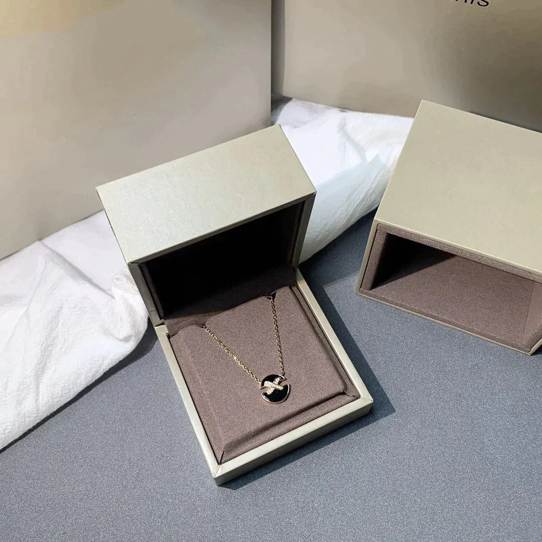 [BIJOUX]JEUX DE ROSE GOLD DIAMOND NECKLACE