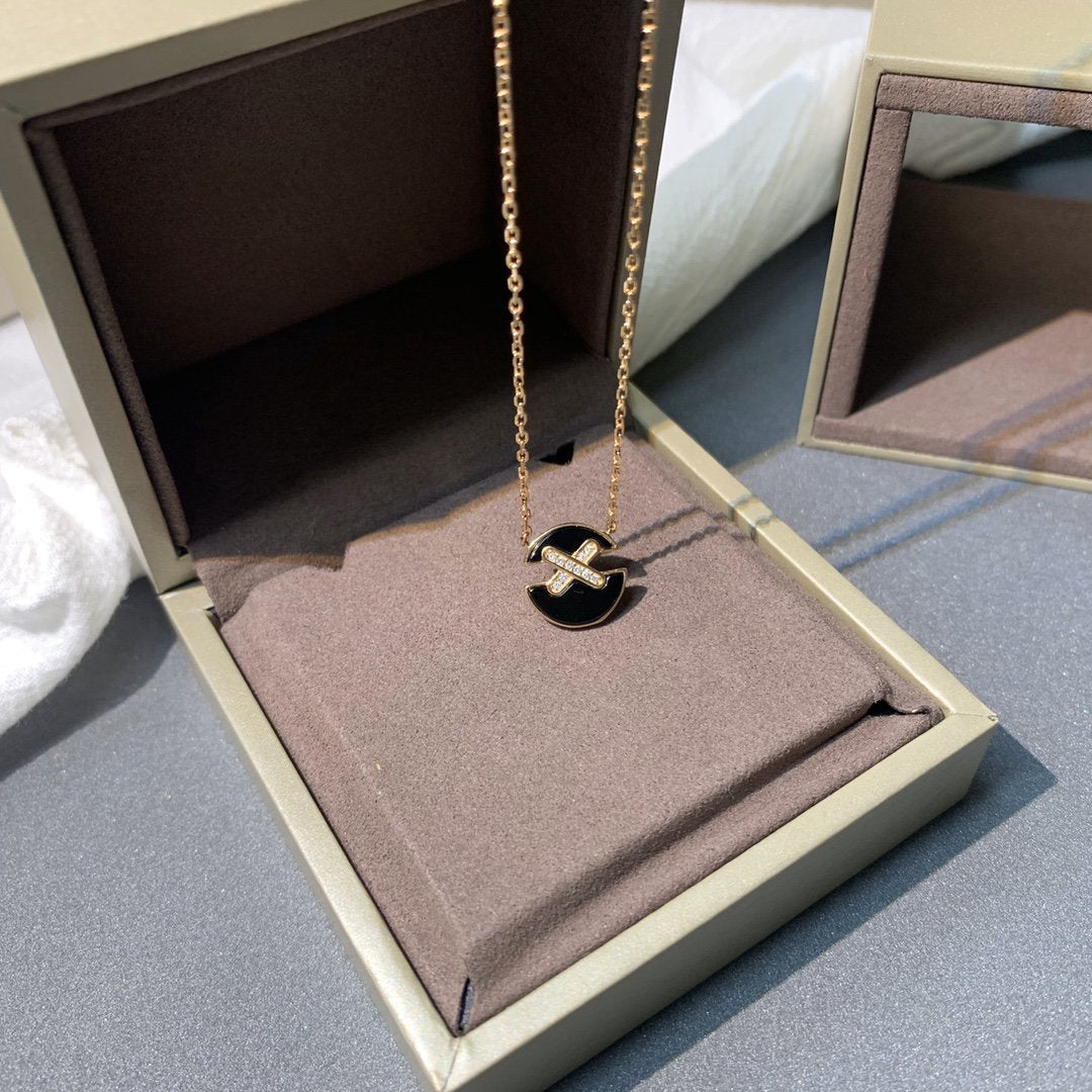 [BIJOUX]JEUX DE PINK GOLD DIAMOND NECKLACE