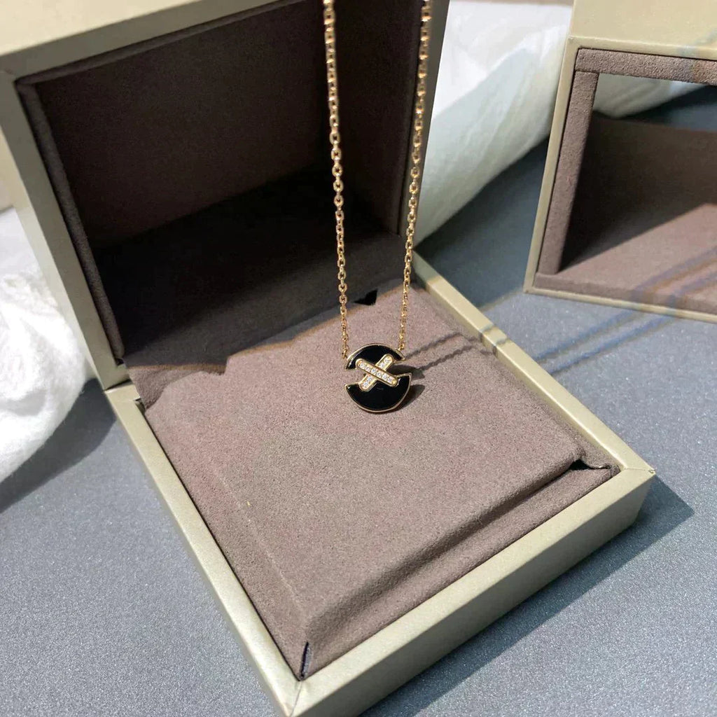 [BIJOUX]JEUX DE ROSE GOLD DIAMOND NECKLACE