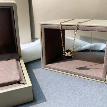 [BIJOUX]JEUX DE ROSE GOLD DIAMOND NECKLACE