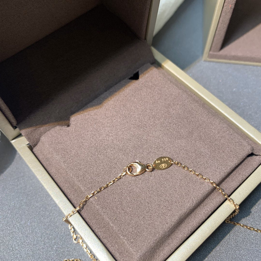 [BIJOUX]JEUX DE PINK GOLD DIAMOND NECKLACE