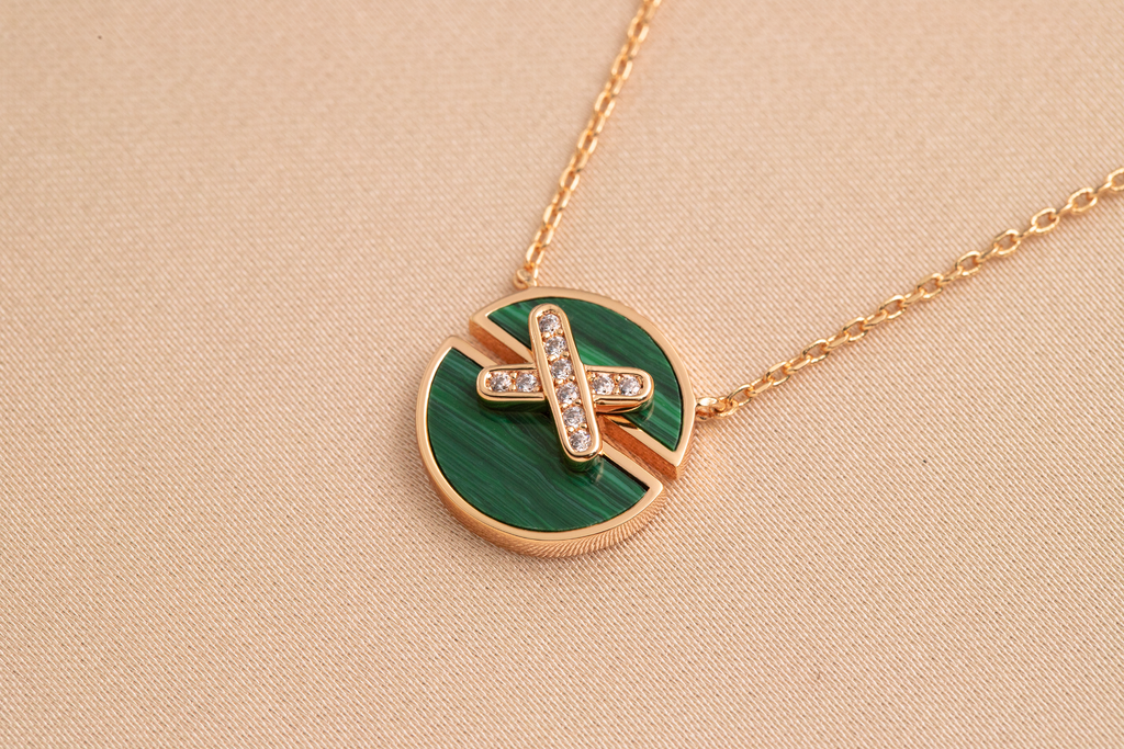 [BIJOUX]JEUX DE PINK GOLD DIAMOND NECKLACE