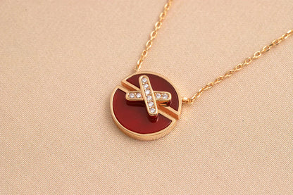 [BIJOUX]JEUX DE ROSE GOLD DIAMOND NECKLACE