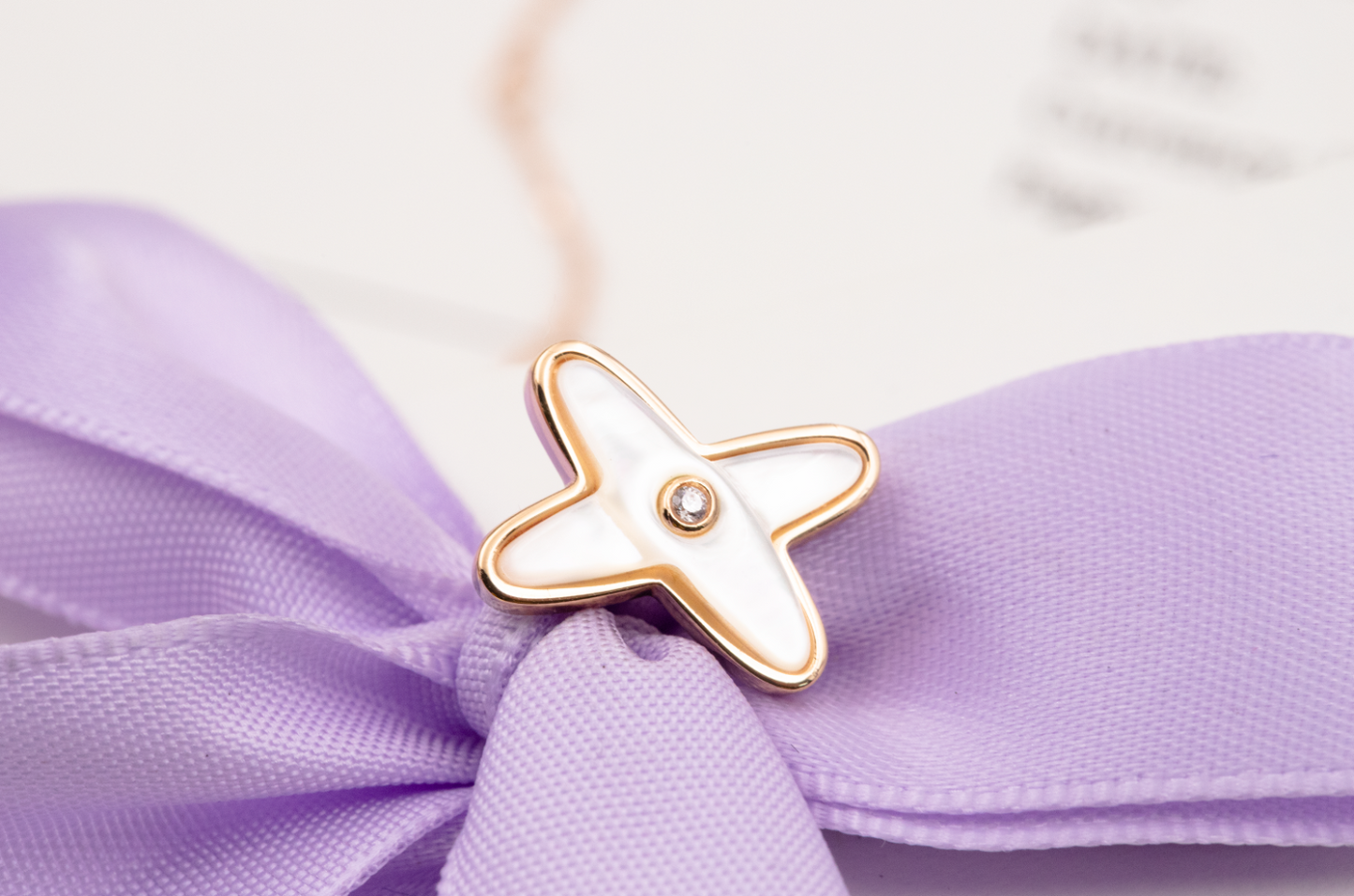 [BIJOUX]JEUX DE WHITE MOP ROSE GOLD DIAMOND EARRINGS