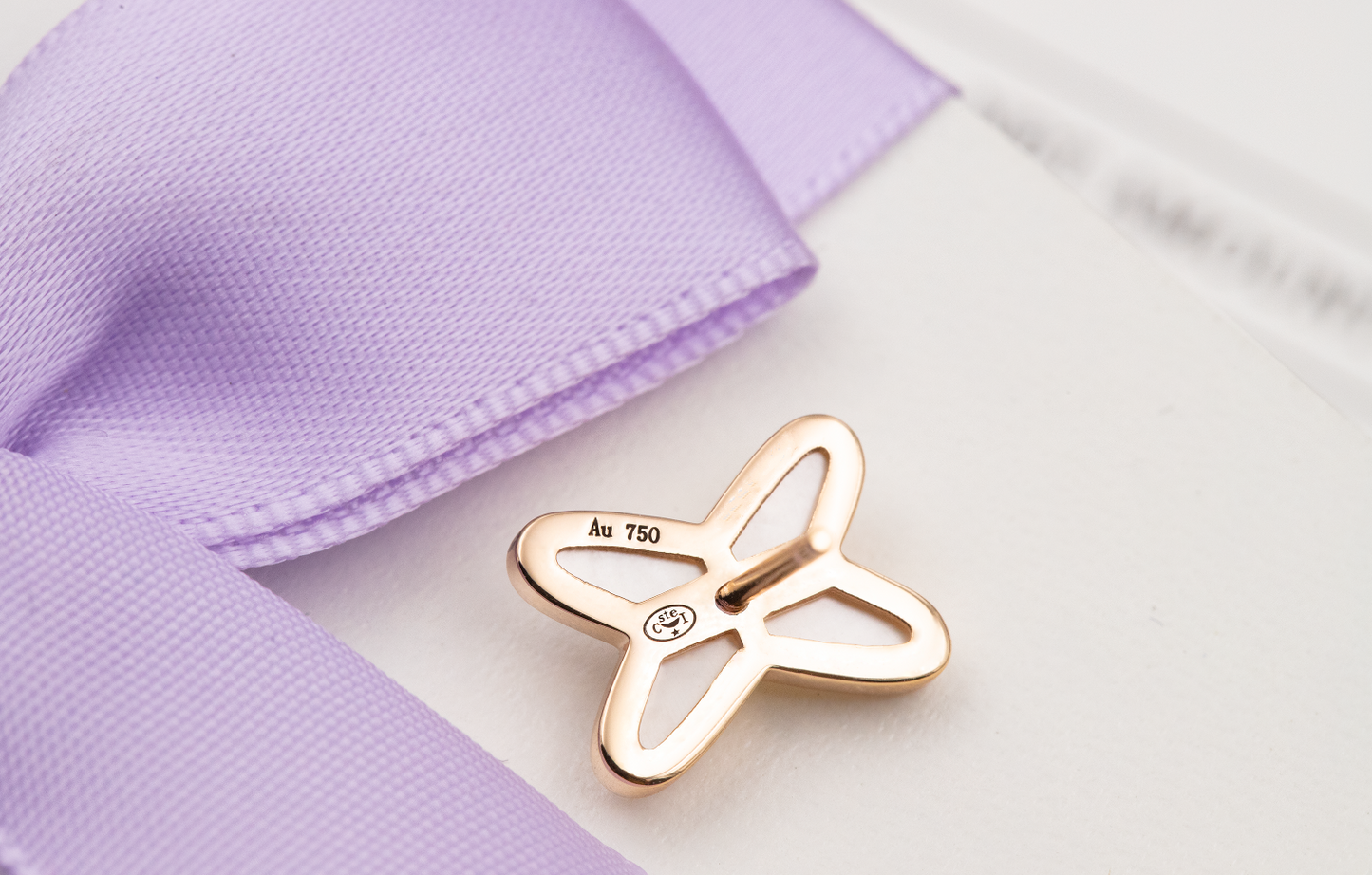 [BIJOUX]JEUX DE WHITE MOP PINK GOLD DIAMOND EARRINGS