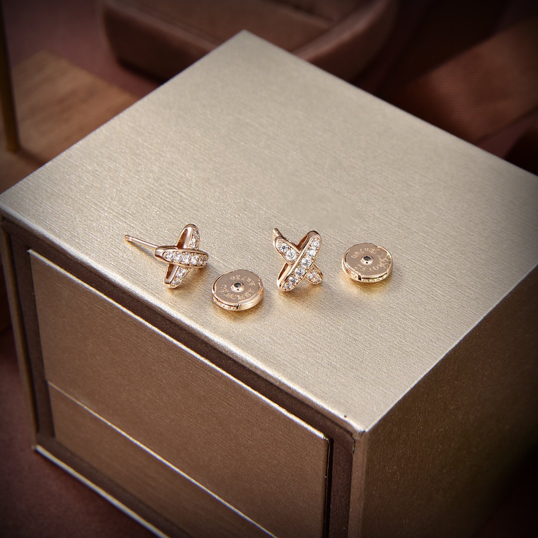 [BIJOUX]JEUX DE GOLD DIAMOND EARRINGS