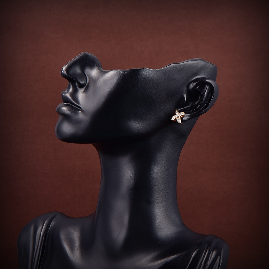 [BIJOUX]JEUX DE GOLD DIAMOND EARRINGS