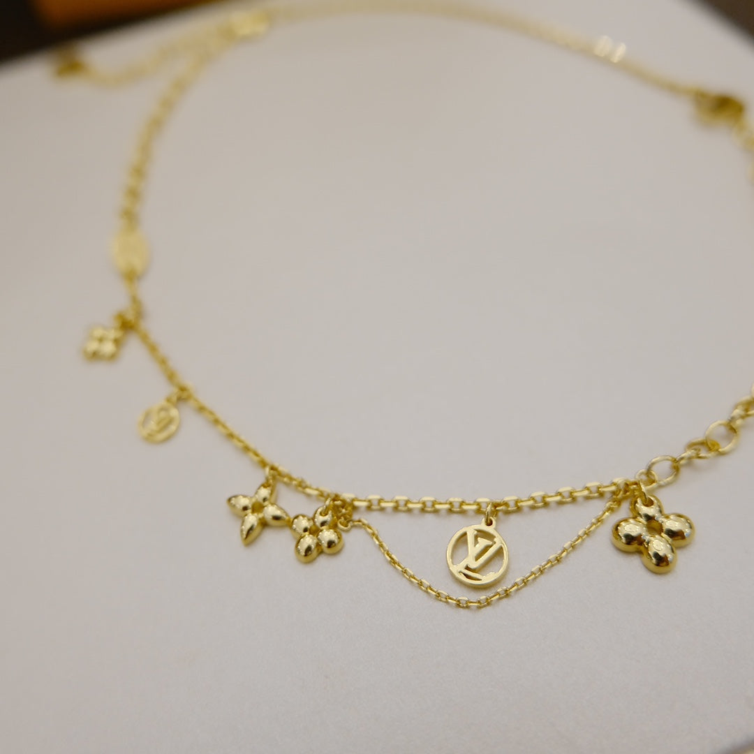 [BIJOUX]BLOOMING SUPPLE NECKLACE BRASS