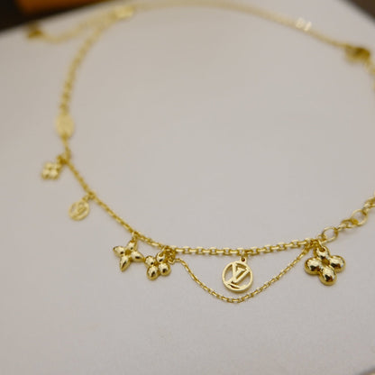 [BIJOUX]BLOOMING SUPPLE NECKLACE BRASS