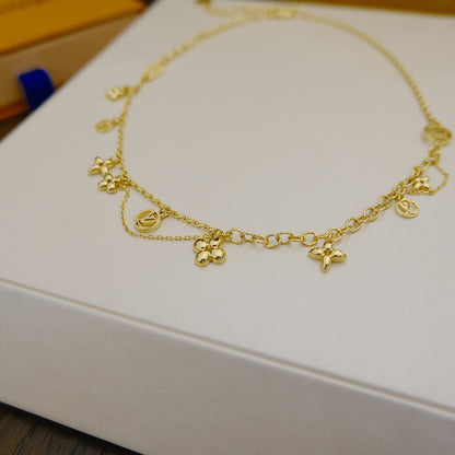 [BIJOUX]BLOOMING SUPPLE NECKLACE BRASS
