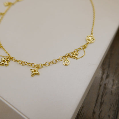 [BIJOUX]BLOOMING SUPPLE NECKLACE BRASS