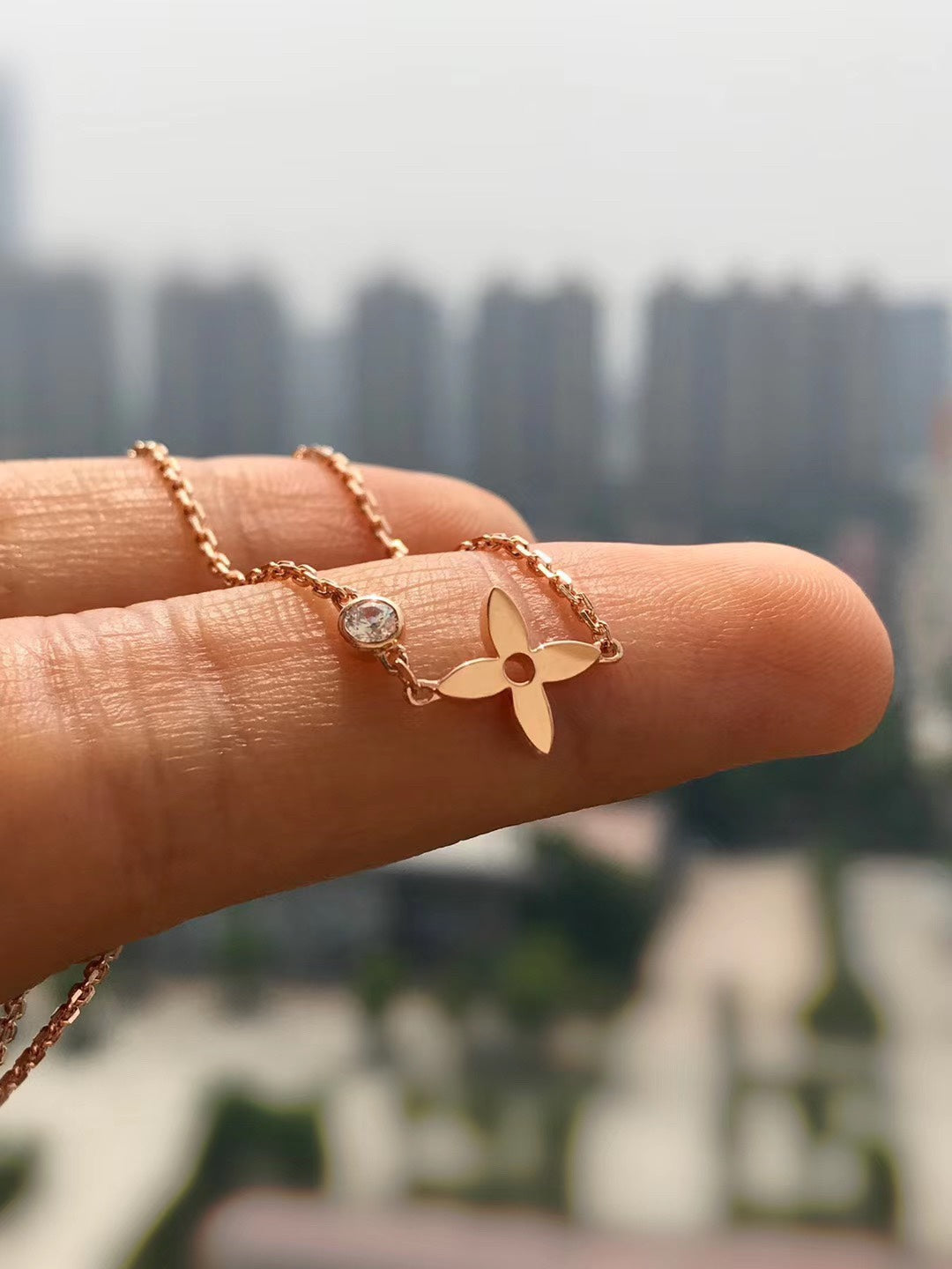 [BIJOUX]BLOSSOM PENDANT PINK GOLD AND DIAMOND