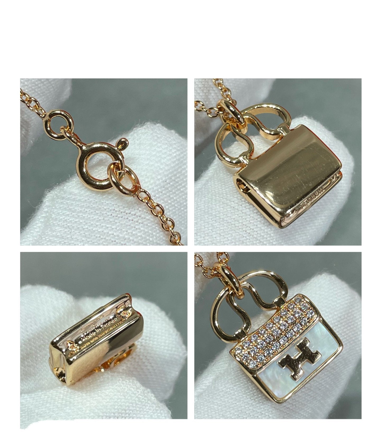 [BIJOUX]H CIRCE MOISSANITE PENDANT NECKLACE GOLD